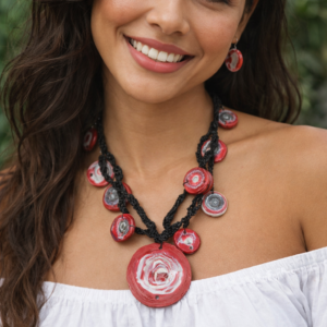 Collar Raíces Circulares - Plástico Reciclado