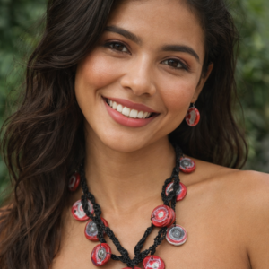 Collar Raíces Circulares - Plástico Reciclado